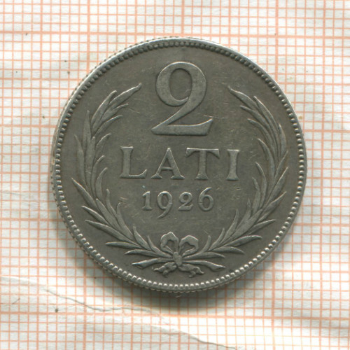 2 лата. Латвия (следы припоя) 1926г