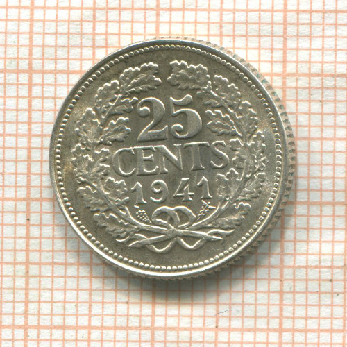 25 центов. Нидерланды 1941г