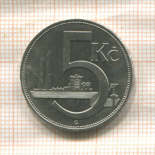 5 крон. Чехословакия 1938г