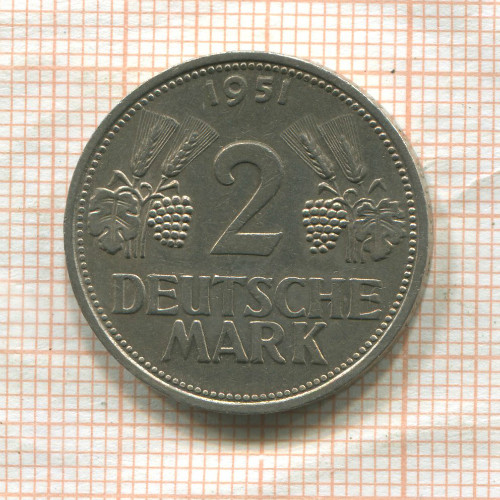 2 марки. Германия 1952г