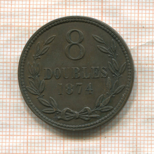 8 дублей. Гернси 1874г