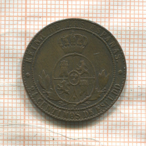 2 1/2 сантима. Испания 1867г