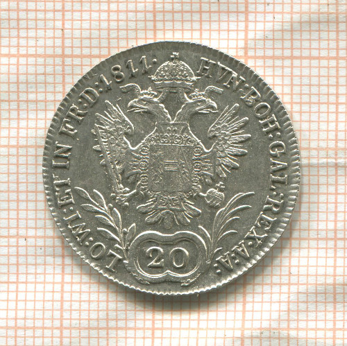 20 крейцеров. Австрия 1811г