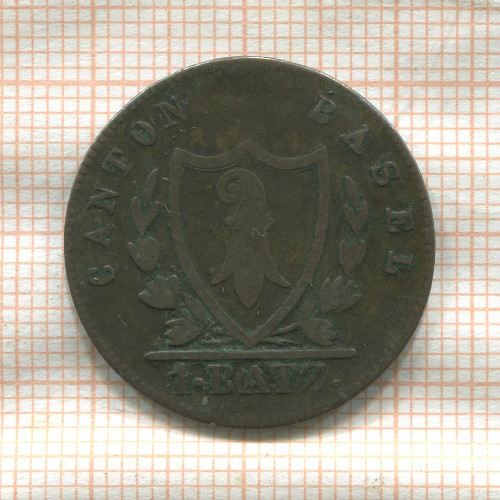1 батцен. Швейцария. Базель 1826г