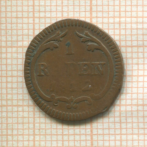 1 раппен. Швейцария. Швиц 1812г