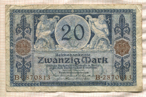20 марок. Германия 1915г