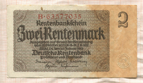 2 марки. Германия 1937г