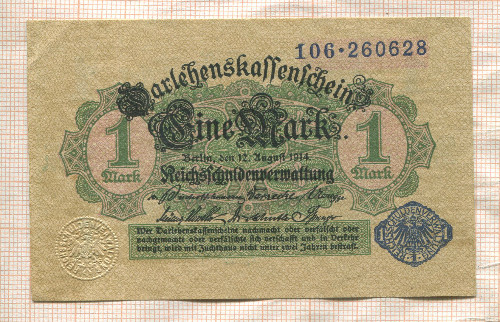 1 марка. Германия 1914г