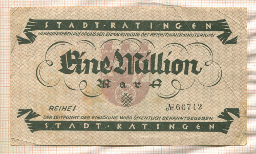 1000000 марок. Германия 1923г