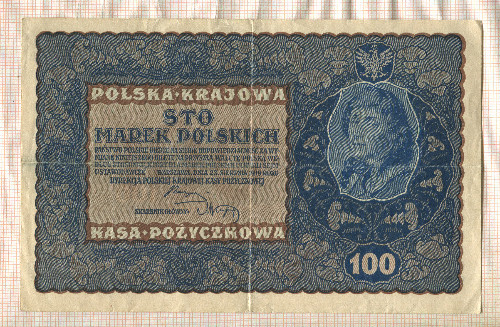 100 марок. Польша 1919г