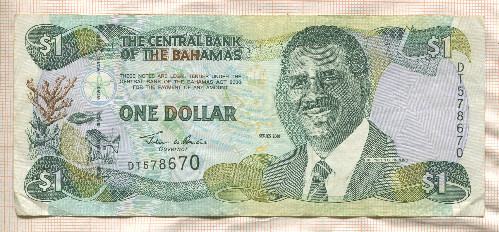 1 доллар. Багамы 2001г