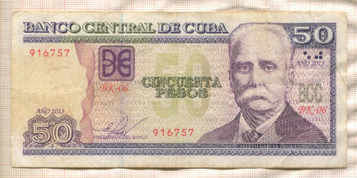 50 песо. Куба 2013г