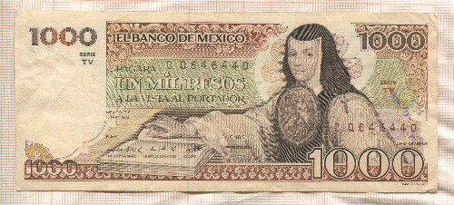 1000 песо. Мексика 1983г