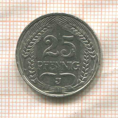 25 пфеннигов. Германия 1910г
