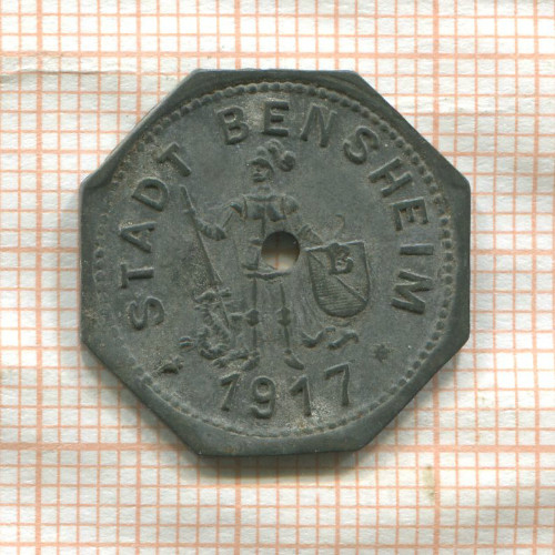 Нотгельд 5 пфеннигов. Германия. Бенсхайм
