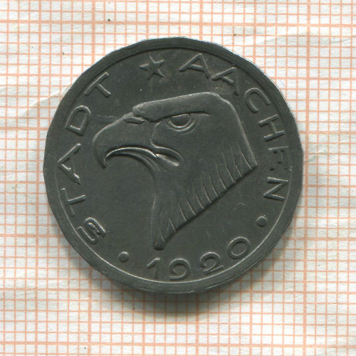 Нотгельд. 50 пфеннигов. Германия. Ахен