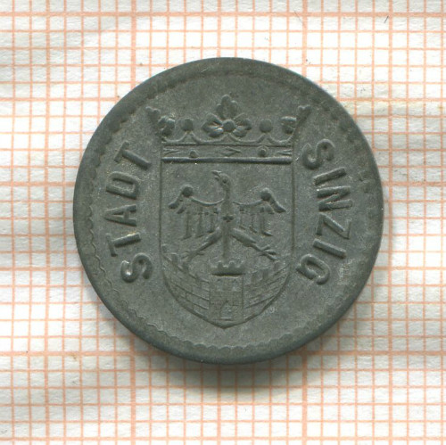 Нотгельд. 5 пфеннигов. Германия. Зинциг