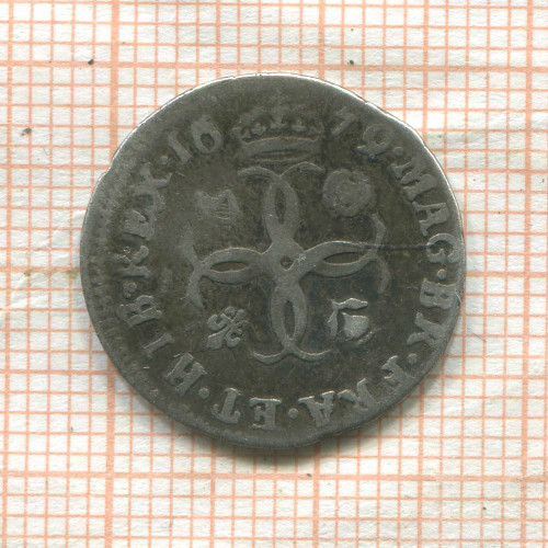 4 пенса. Великобритания 1679г