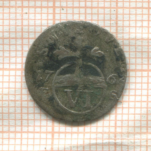 6 пфеннигов. Саксен-Ваймар-Эйзенах 1764г