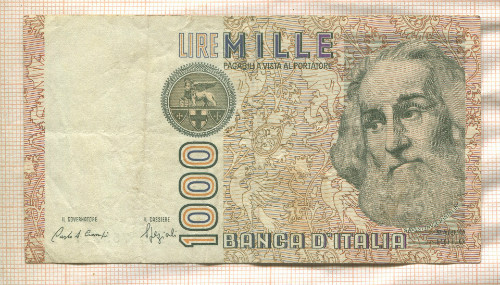 1000 лир. Италия 1982г