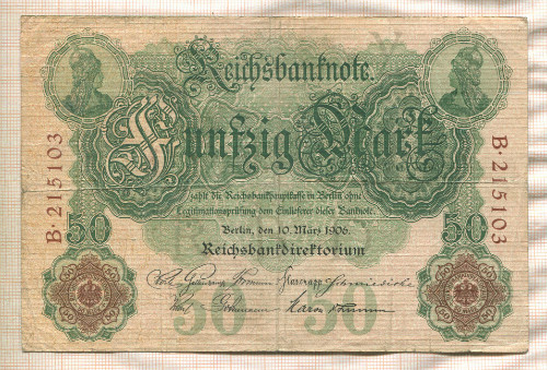 50 марок. Германия 1906г