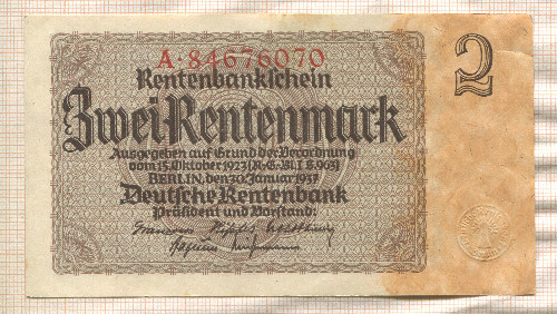 2 марки. Германия 1937г