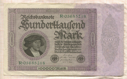 100000 марок. Германия 1923г