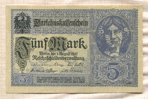 5 марок. Германия 1917г