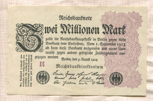 2000000 марок. Германия 1923г