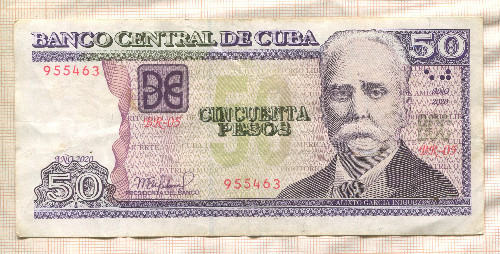 50 песо. Куба 2020г