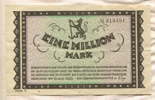 1000000 марок. Германия 1923г