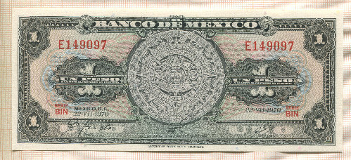 1 песо. Мексика 1970г