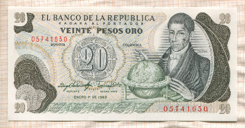 20 песо. Колумбия 1983г
