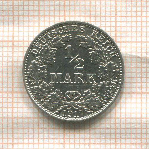 1/2 марки. Германия 1917г