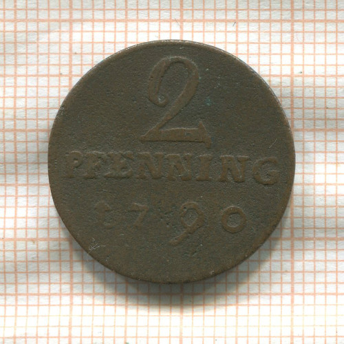 2 пфеннинга. Мюнстер 1790г