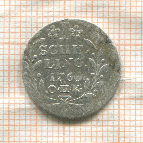 1 шиллинг. Гамбург 1766г
