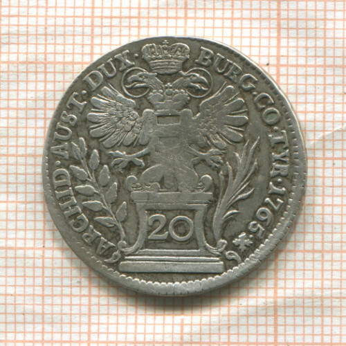 20 крейцеров. Австрия 1765г