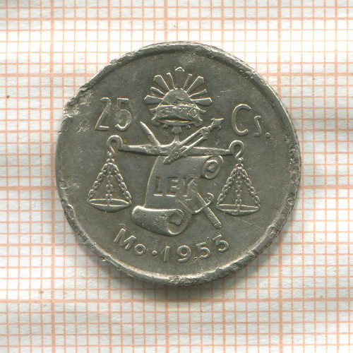 25 сентаво. Мексика 1953г