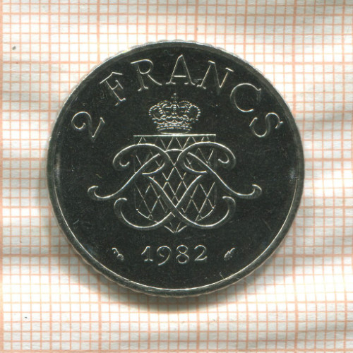 2 франка. Монако 1982г