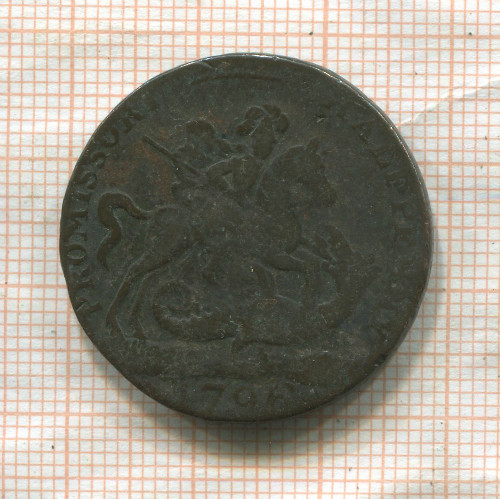 1/2 пении. Великобритания. Портси 1796г