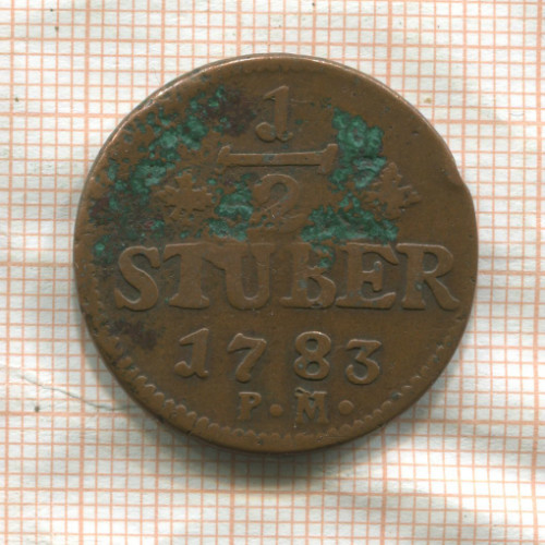 1/2 штубера. Юлих-Берг 1783г