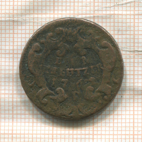 1 крейцер. Австрия 1762г
