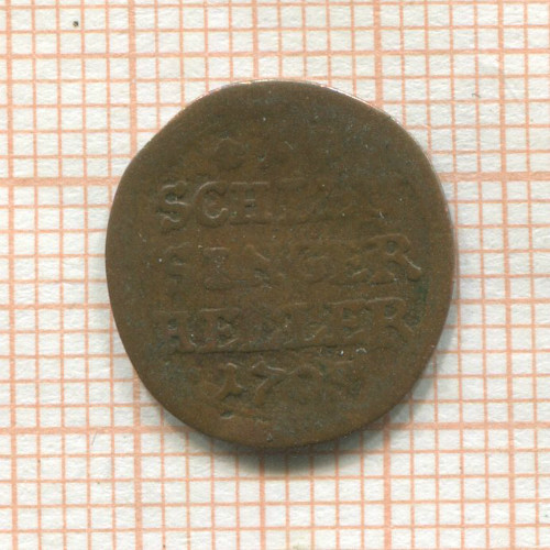 1 геллер. Хеннеберг 1705г