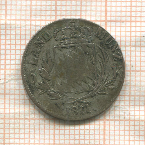 6 крейцеров. Бавария 1811г