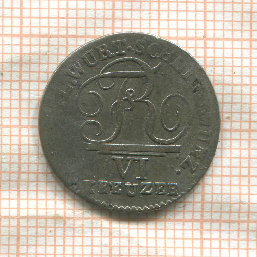 6 крейцеров. Вюртемберг 1812г