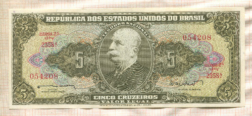 5 крузейро. Бразилия