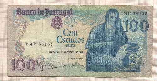 100 эскудо. Португалия 1981г