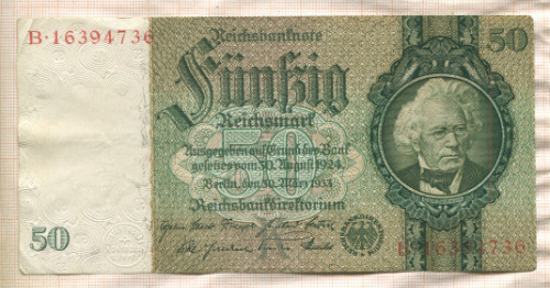 50 марок. Германия 1933г