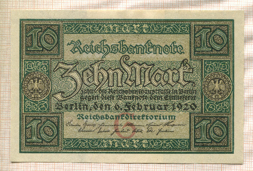 10 марок. Германия 1920г