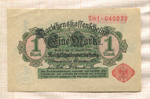 1 марка. Германия 1914г